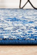 Blizzardy Navy Round Rug Rug Culture