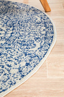 Nayla Frost Blue Round Rug