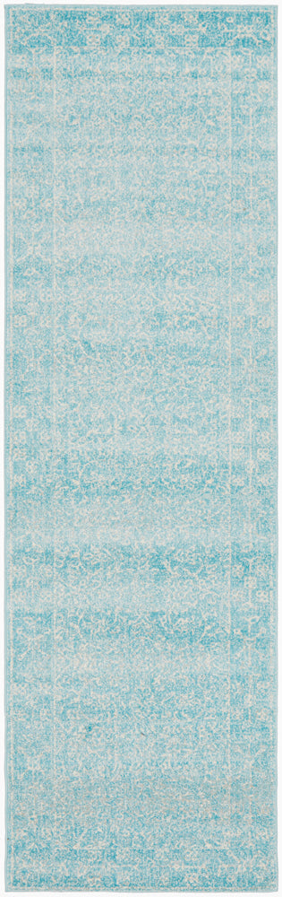 Evoke Depth Blue Transitional Runner Rug