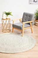 Otis Silver Round Rug Rug Culture