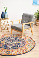 Splash Multi Round Rug Rug Culture
