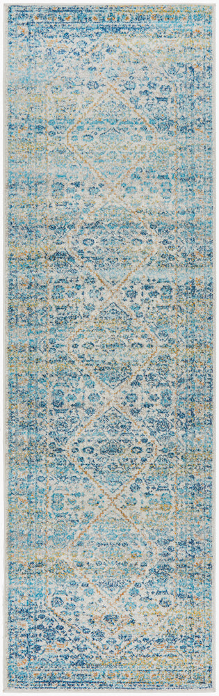 Evoke Duality Silver Transitional Runner Rug