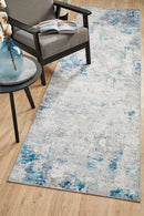 Illusions Blue Runner Rug Culture