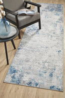 Illusions Blue Runner Rug Culture