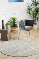 Zelda Silver Grey Round Rug