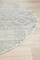 Zelda Silver Grey Round Rug