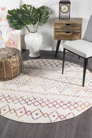 Nadia Multi Rustic Tribal Round Rug