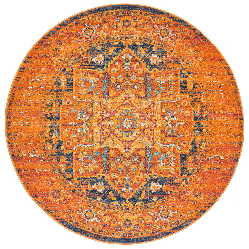 Radiance Rust Round Rug