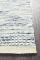 Madras Blue Flatweave Rug