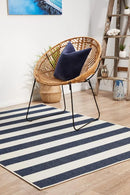 Seaside Navy & White Rug Rug Culture