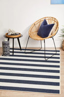 Seaside Navy & White Rug Rug Culture