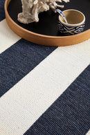 Seaside Navy & White Rug Rug Culture