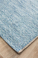 Terrace Diamond Blue Runner Rug Culture