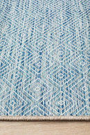 Terrace Diamond Blue Runner Rug Culture