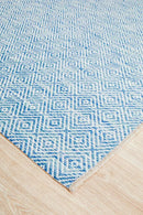 Terrace Diamond Blue Rug Rug Culture