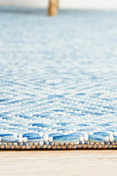 Terrace Diamond Blue Rug Rug Culture