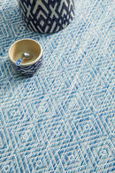 Terrace Diamond Blue Rug Rug Culture