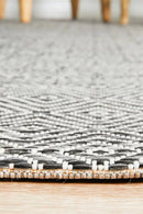 Terrace Clara Diamond Grey Rug Rug Culture