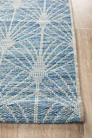 Terrace Fern Trellis Blue Runner Rug Culture