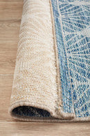 Terrace Fern Trellis Blue Runner Rug Culture