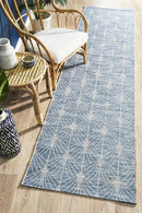 Terrace Fern Trellis Blue Runner Rug Culture