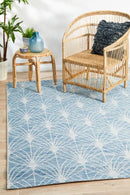 Terrace Fern Trellis Blue Rug Rug Culture