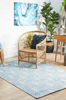 Terrace Fern Trellis Blue Rug Rug Culture