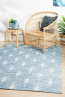 Terrace Fern Trellis Blue Rug Rug Culture