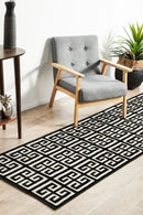 Brenda Black & Gold Runner Rug Culture