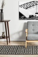 Brenda Black & Gold Runner Rug Culture