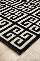Brenda Black & Gold Runner Rug Culture