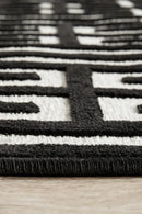 Brenda Black & Gold Runner Rug Culture