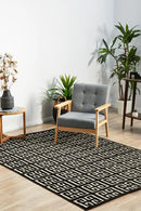 Brenda Black & Gold Rug Rug Culture
