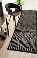 Cindy Black & Gold Runner Rug Culture
