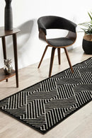 Cindy Black & Gold Runner Rug Culture