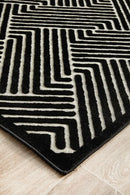 Cindy Black & Gold Runner Rug Culture