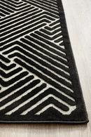 Cindy Black & Gold Runner Rug Culture