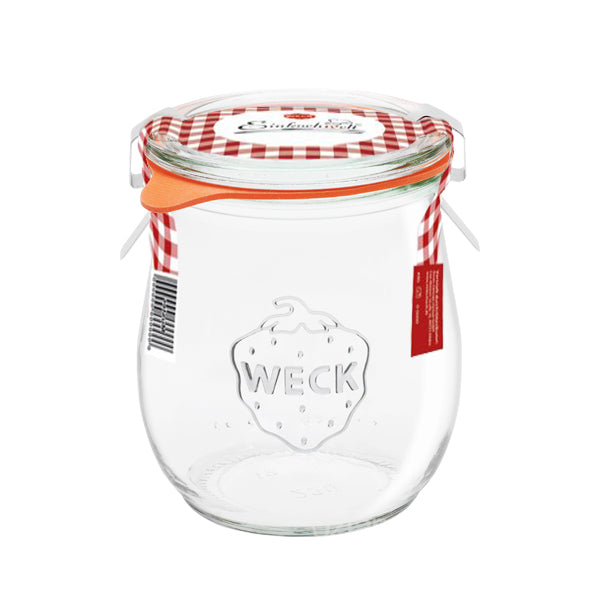 Complete Weck Glass Jar with Lids & Seals 220ml 70x80mm (762)