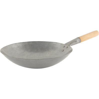 Iron Wok with Wood Handle 400mm