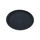 Round Plastic Non Slip Black Tray 280mm