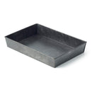 Galvanised Black Rectangular Flared Tray 270x190x45mm, Coney Island