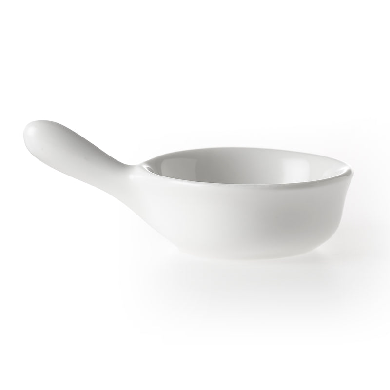 Tablekraft Mini Buffet White Snack Bowl with Handle 100x60mm