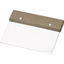 Dough Scraper with Wood Handle 150x75mm - Stainless Steel