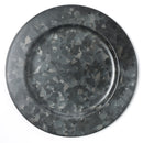Coney Island Galvanised Black Round Wide Rim Plate 280mm